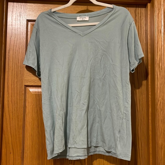 Zenana Square Neck Fitted Long Sleeve T-Shirt main image 1